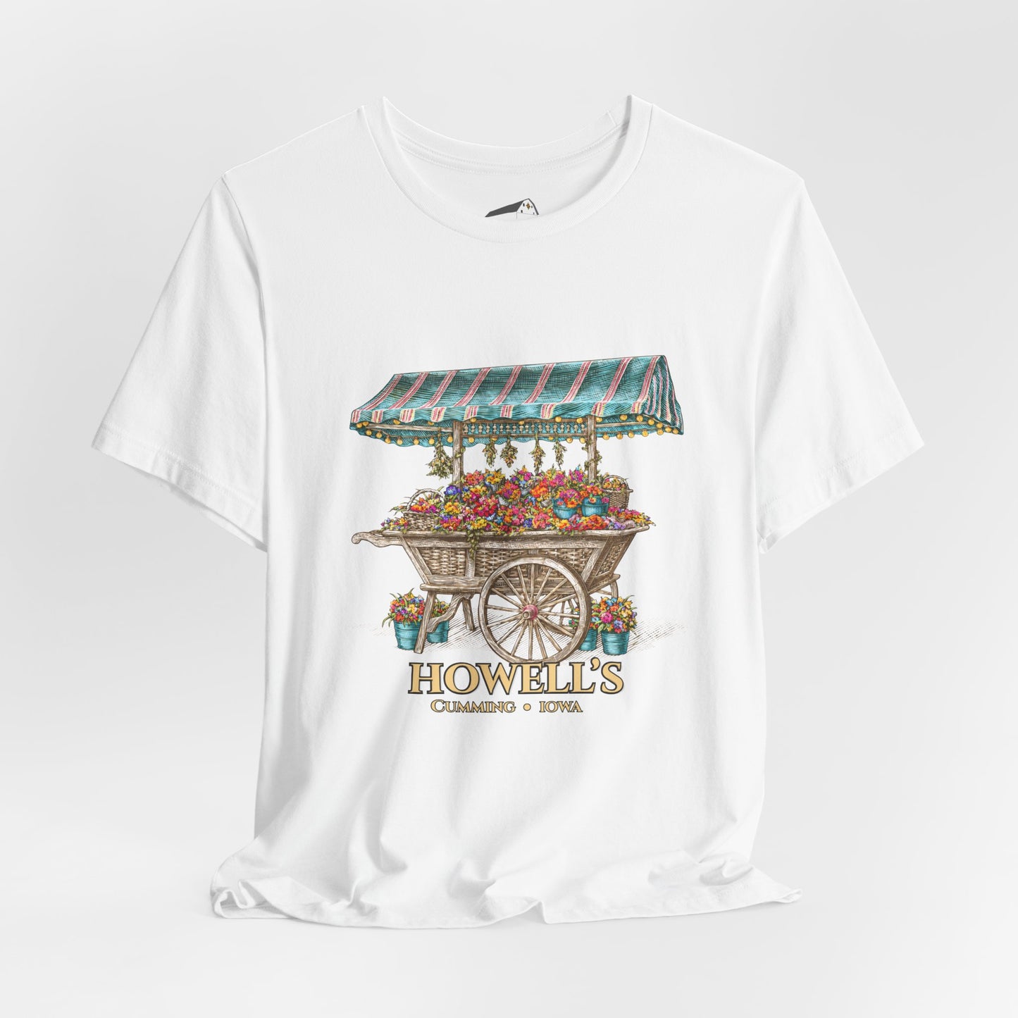 Howell's Flower Cart T‑Shirt — Cumming, Iowa Vintage Market Tee