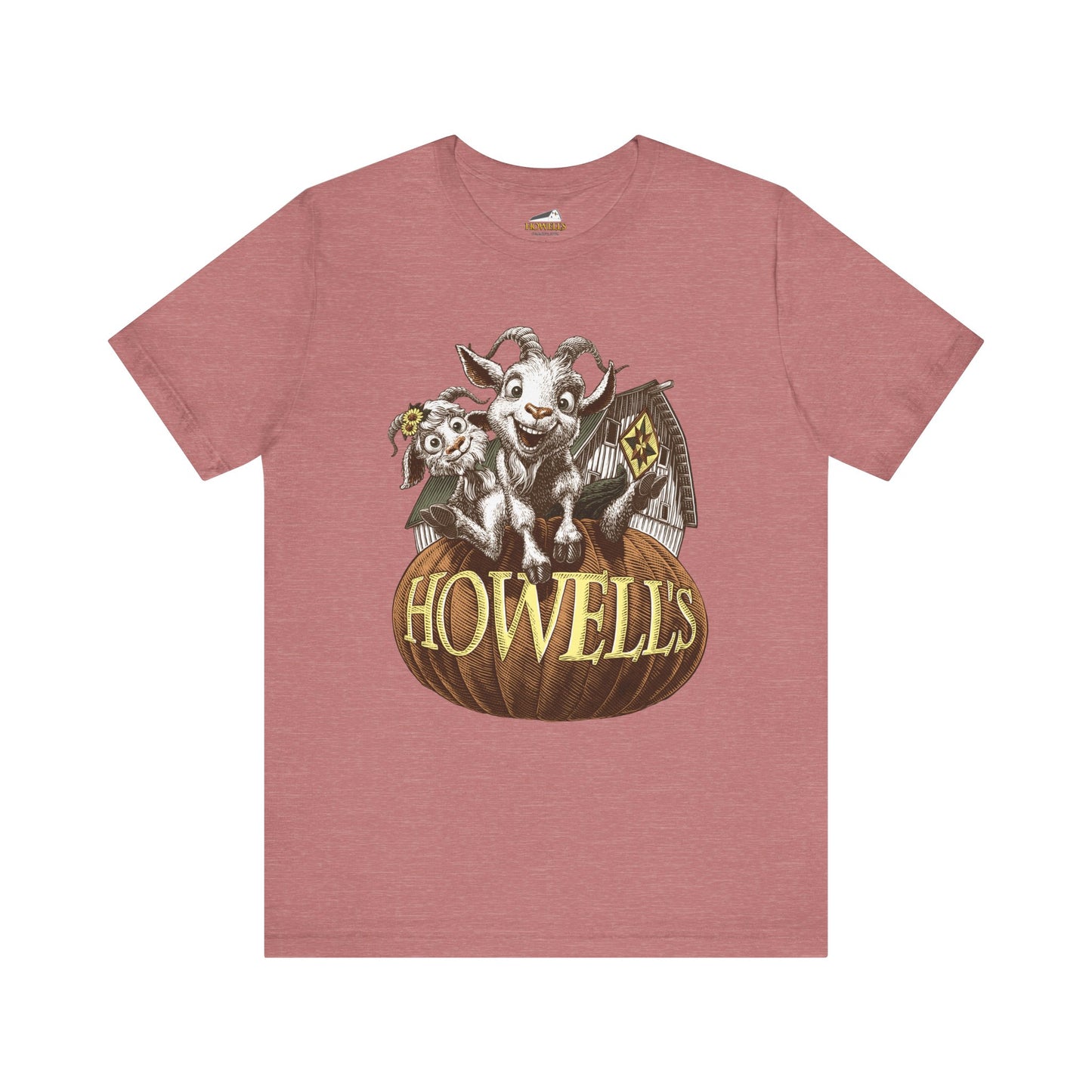 Howell's Goat Pumpkin Unisex Tee, Bella Canva