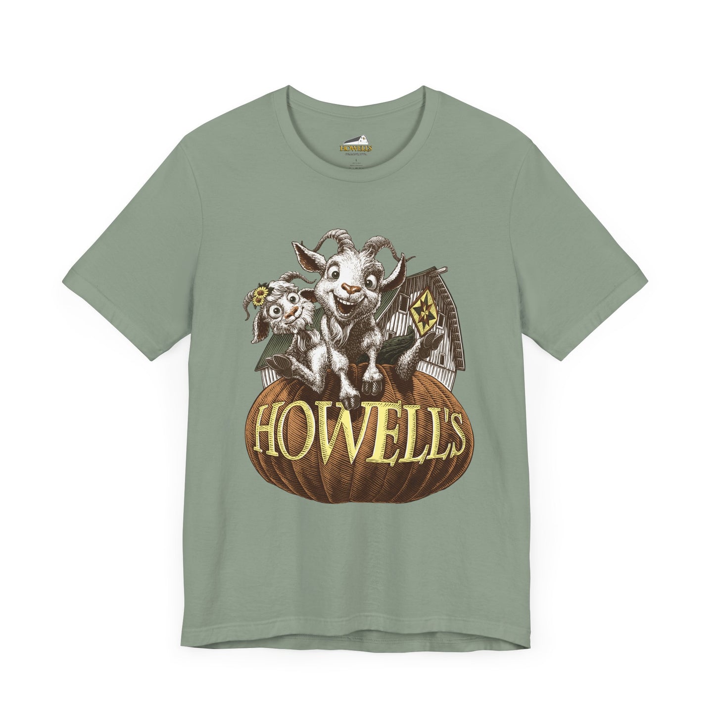 Howell's Goat Pumpkin Unisex Tee, Bella Canva