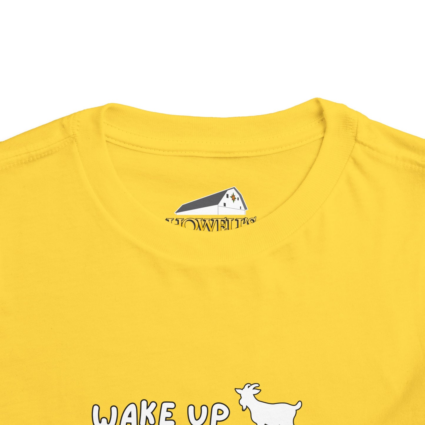 Toddler Tee — "Wake Up, Cuddle Goats, Have a Goat Day" Cute Goat Graphic