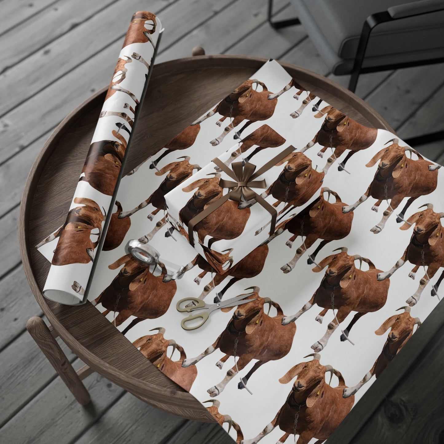 Goat Wrapping Papers, Jimmy the goat wrapping paper, Brown goat wrapping paper