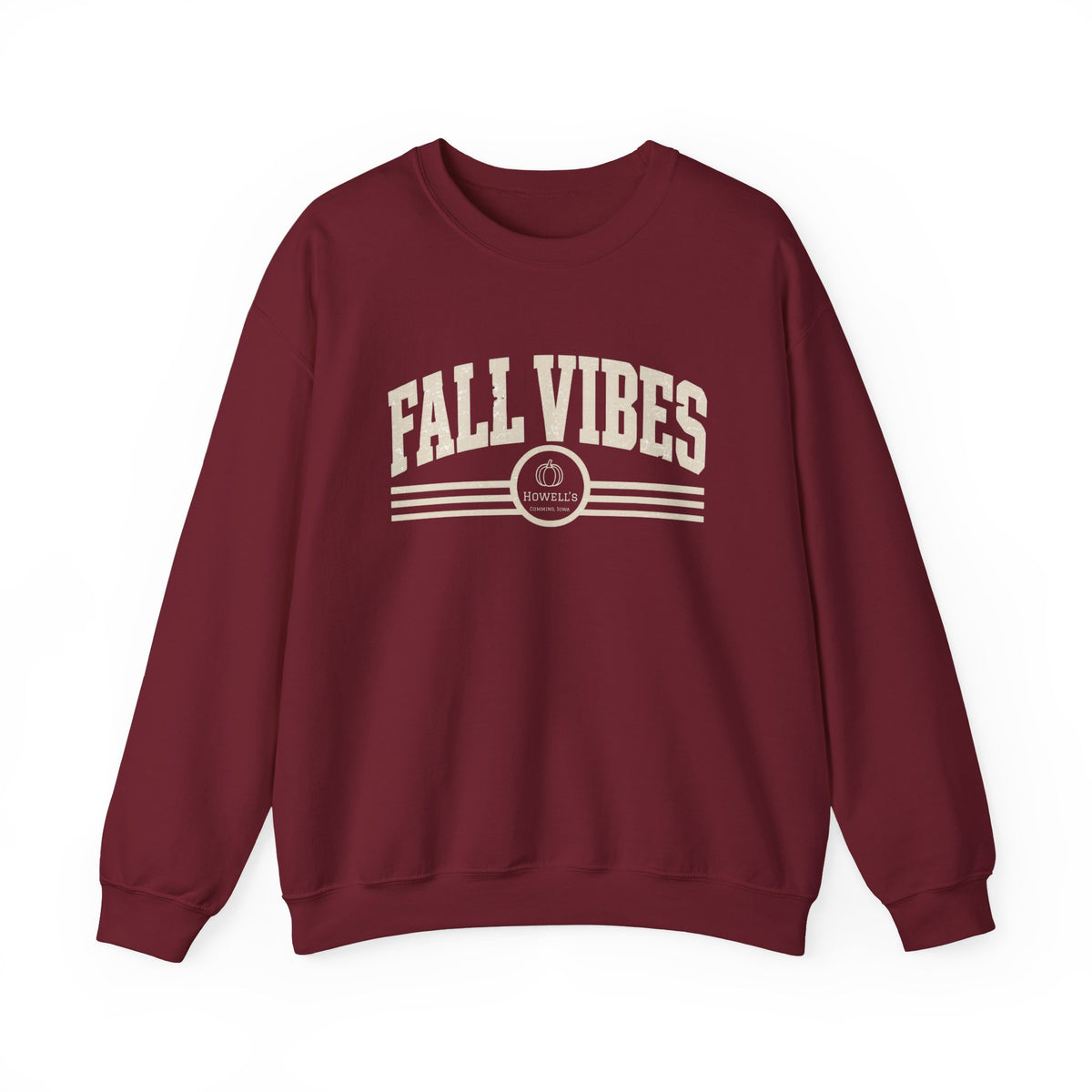 Fall Vibes Crewneck Sweatshirt — Cozy Autumn Graphic Pullover