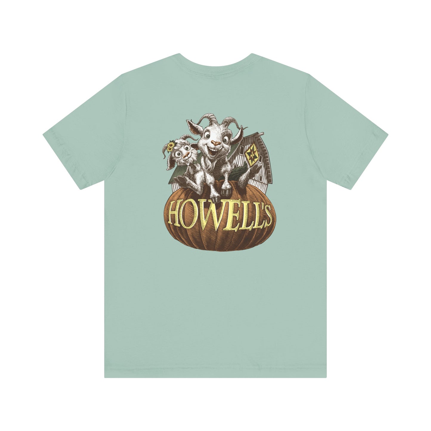 Bella canvas Uni-sex Adult Howells Shirt Logo on Front Goats on Back