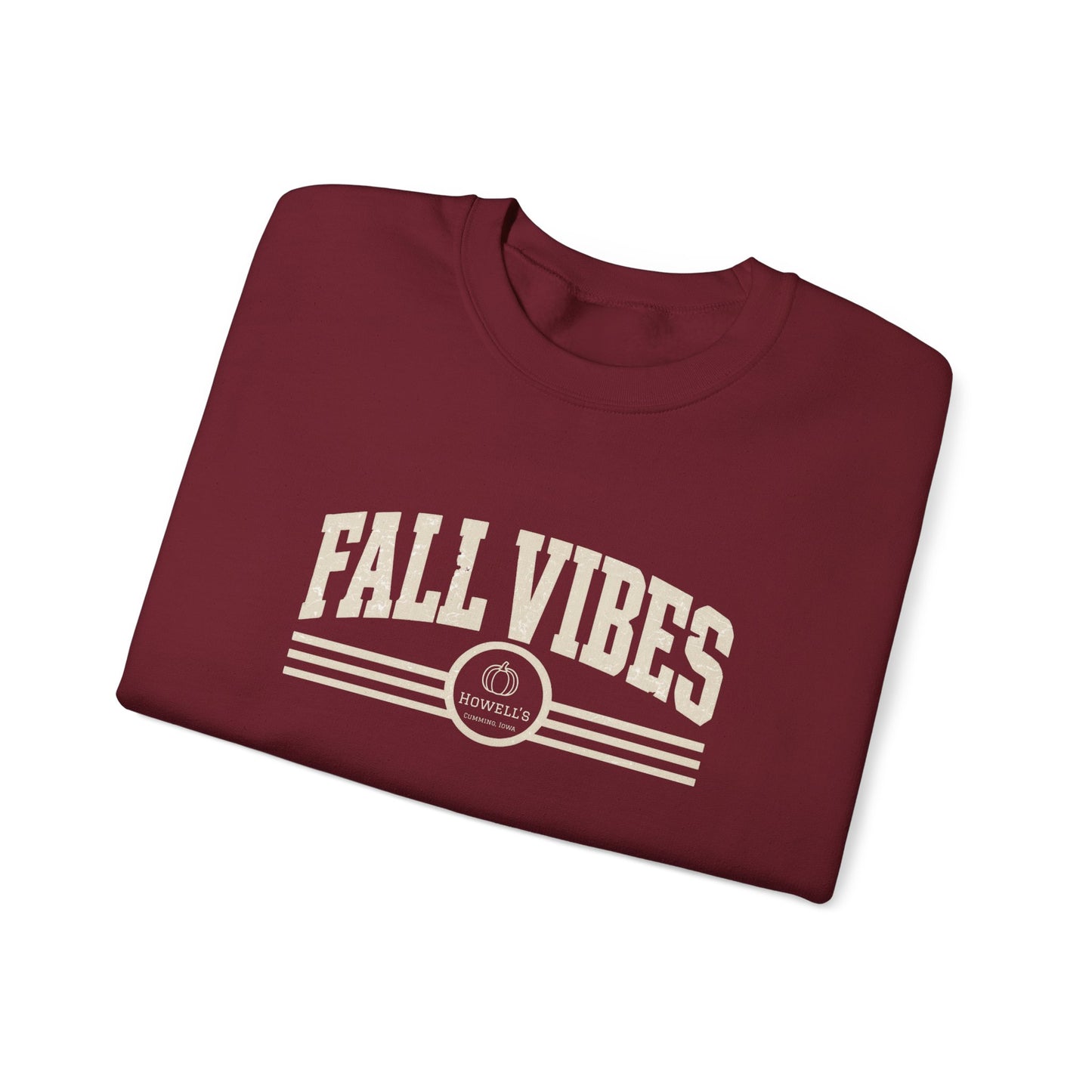 Fall Vibes Crewneck Sweatshirt — Cozy Autumn Graphic Pullover