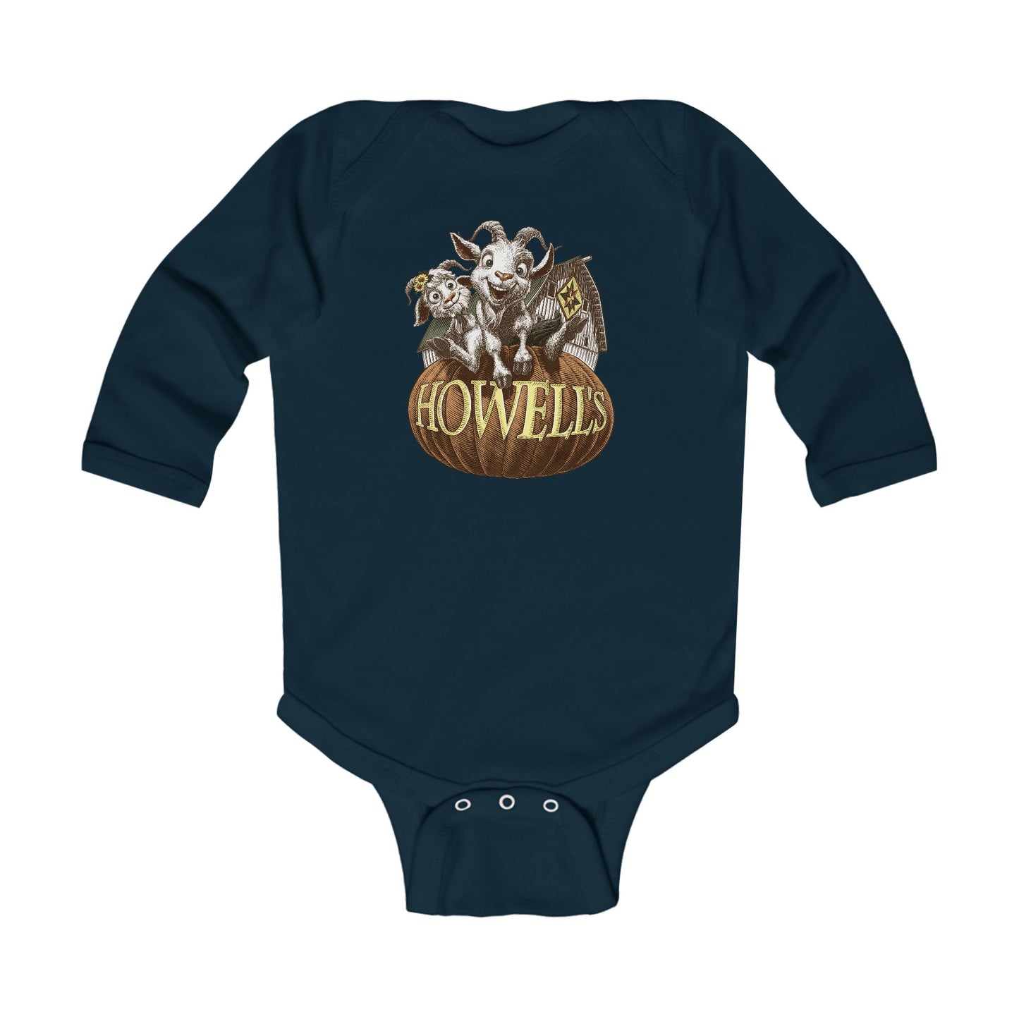 Howell's Halloween Infant Bodysuit, Cute Baby Outfit, Pumpkin Costume, Fall Apparel, Baby Shower Gift, Infant Halloween Wear