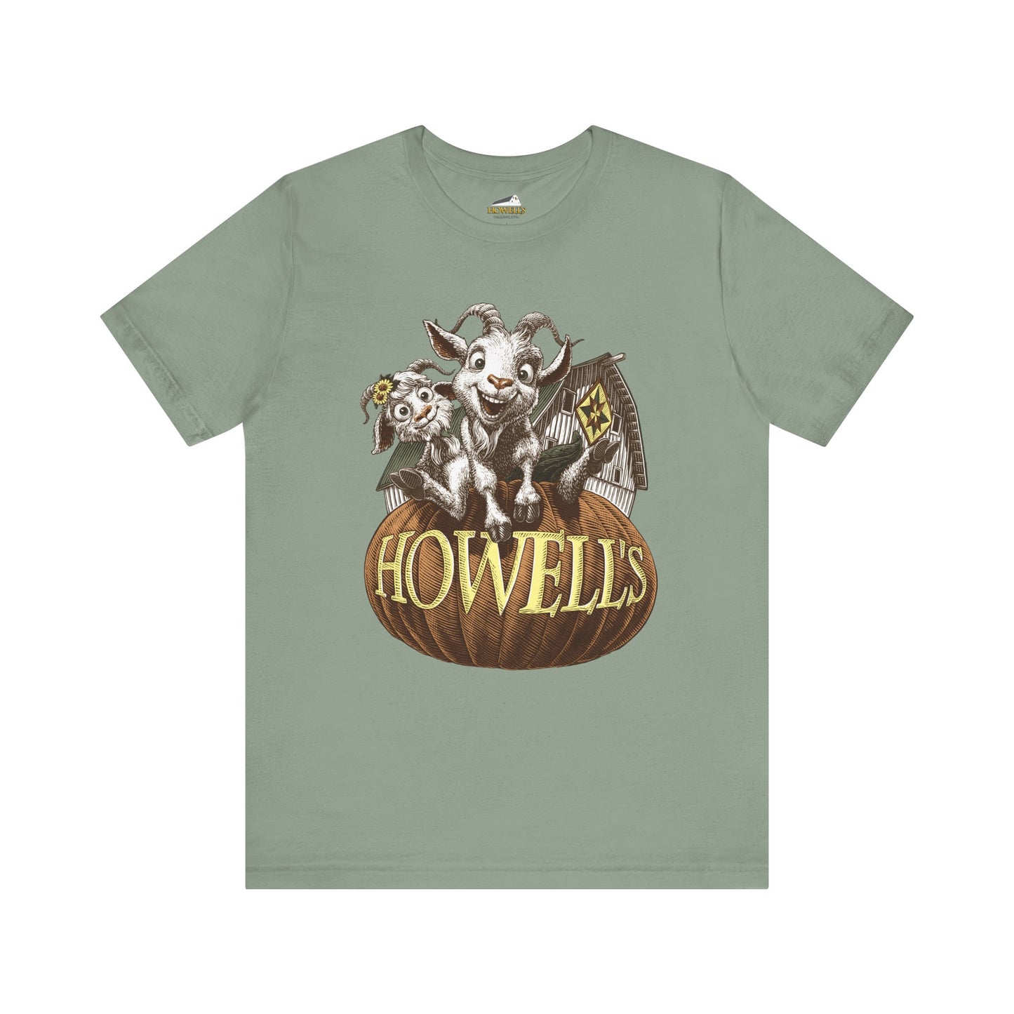 Howell's Goat Pumpkin Unisex Tee, Bella Canva