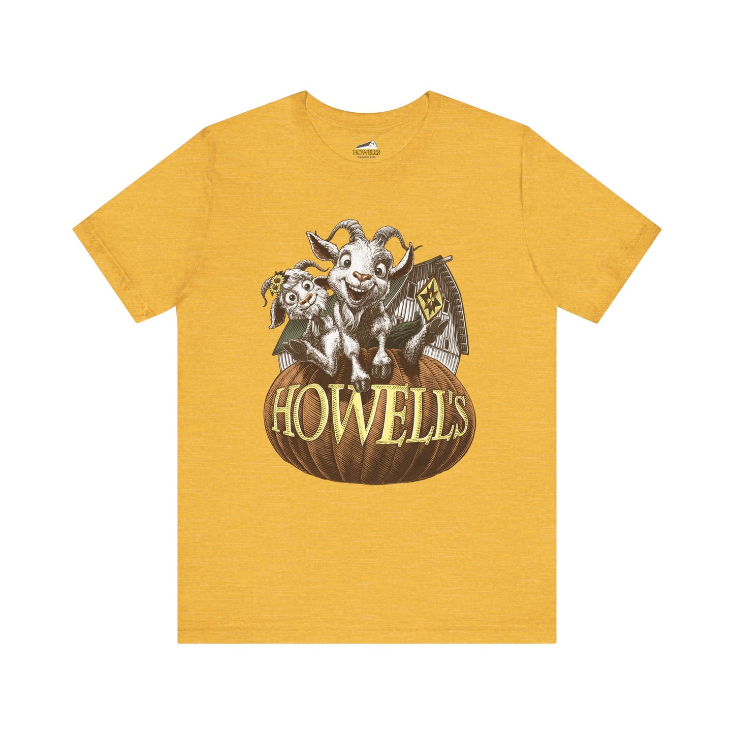 Howell's Goat Pumpkin Unisex Tee, Bella Canva