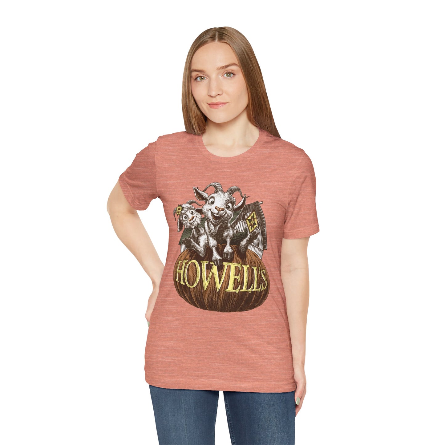 Howell's Goat Pumpkin Unisex Tee, Bella Canva