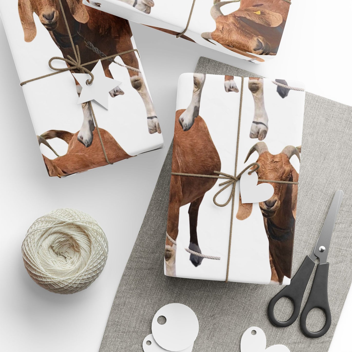 Goat Wrapping Papers, Jimmy the goat wrapping paper, Brown goat wrapping paper