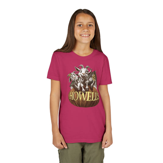 Youth Short Sleeve Tee with Howell's Pumpkin Design