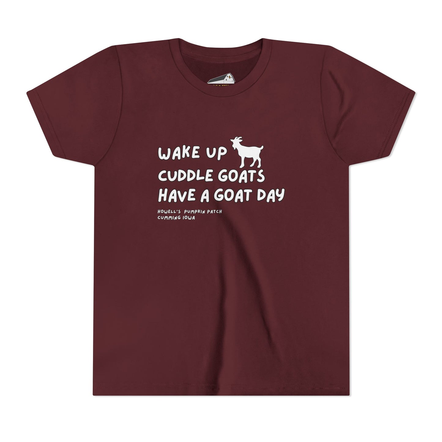 Youth Tee - "Wake Up Cuddle Goats Have a Goat Day" Cute Goat Graphic Shirt