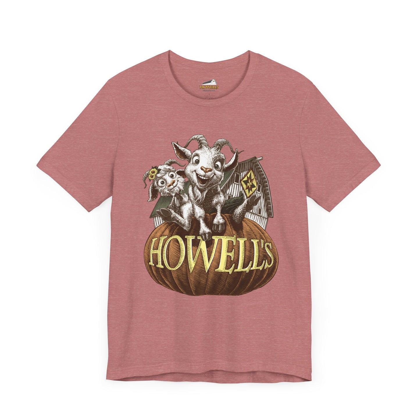 Howell's Goat Pumpkin Unisex Tee, Bella Canva
