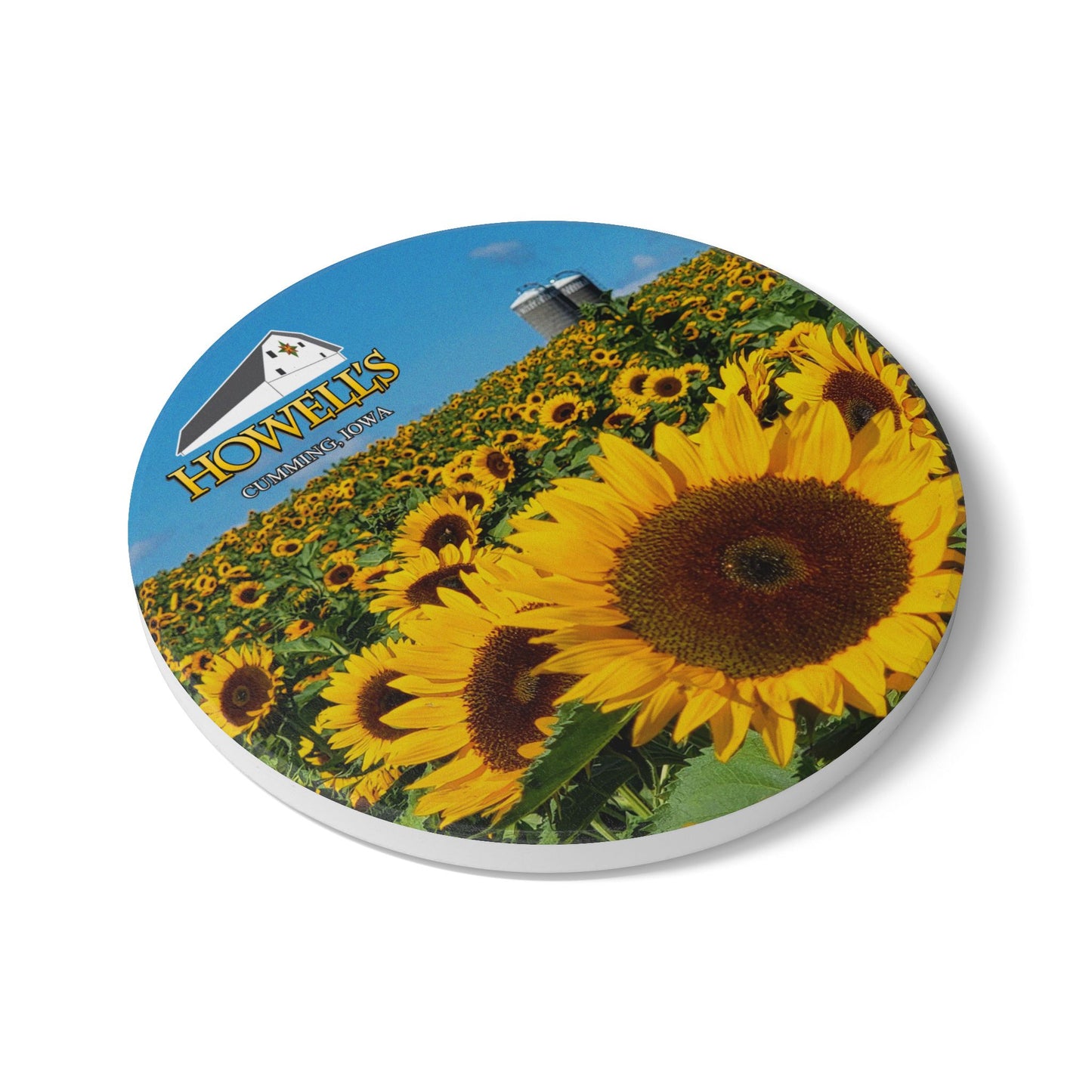 Sunflower Ceramic Coaster Set - Rustic Home Decor, Farmhouse Gift, Beverage Coaster, Kitchen Accessory, Summer Table Decor