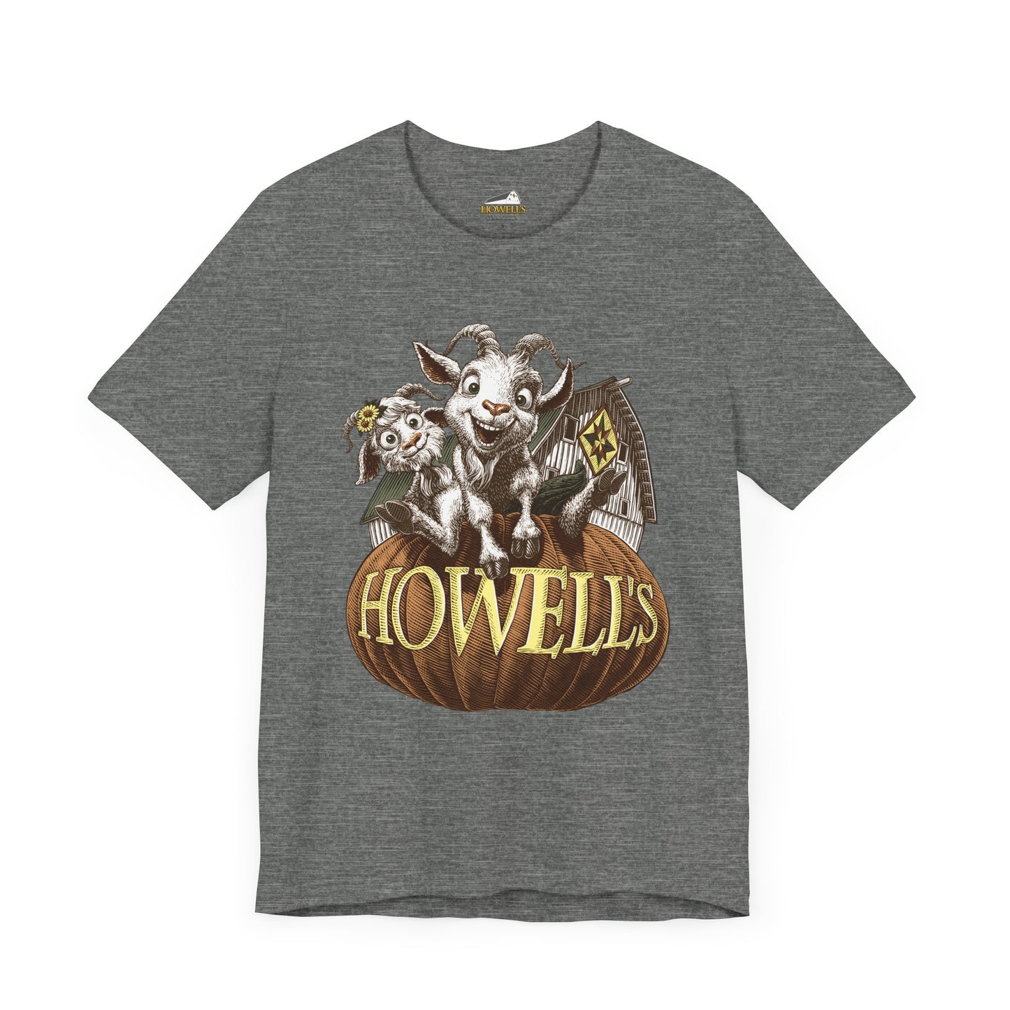Howell's Goat Pumpkin Unisex Tee, Bella Canva