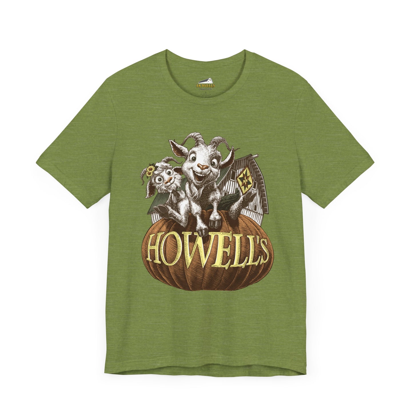 Howell's Goat Pumpkin Unisex Tee, Bella Canva
