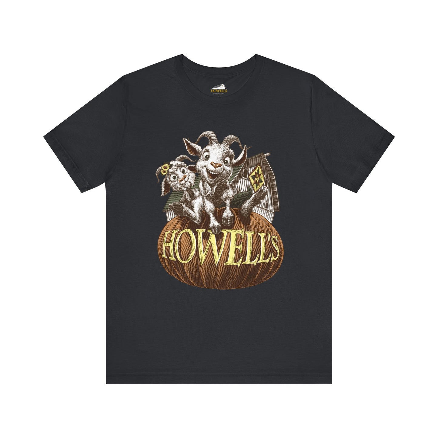 Howell's Goat Pumpkin Unisex Tee, Bella Canva
