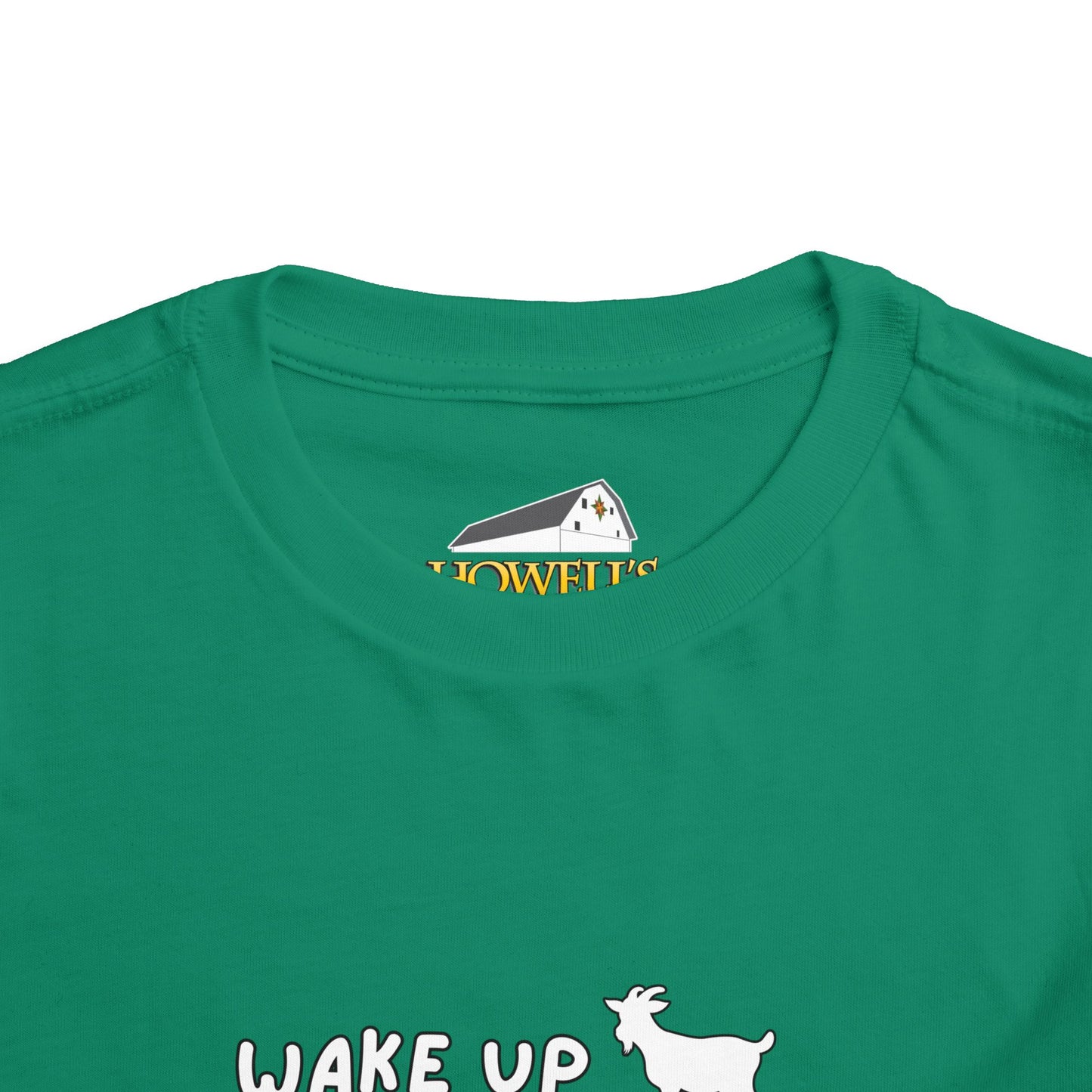 Toddler Tee — "Wake Up, Cuddle Goats, Have a Goat Day" Cute Goat Graphic