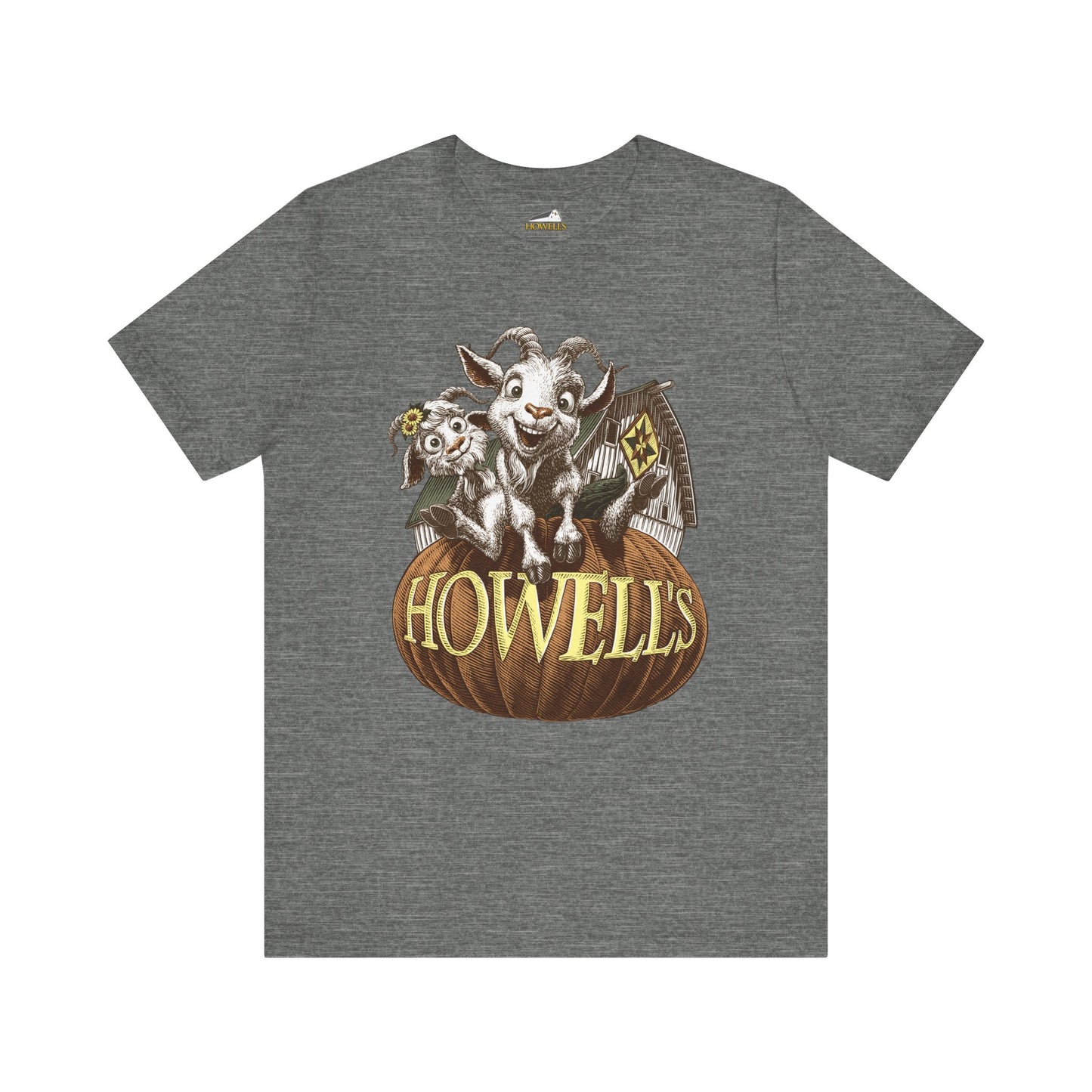 Howell's Goat Pumpkin Unisex Tee, Bella Canva