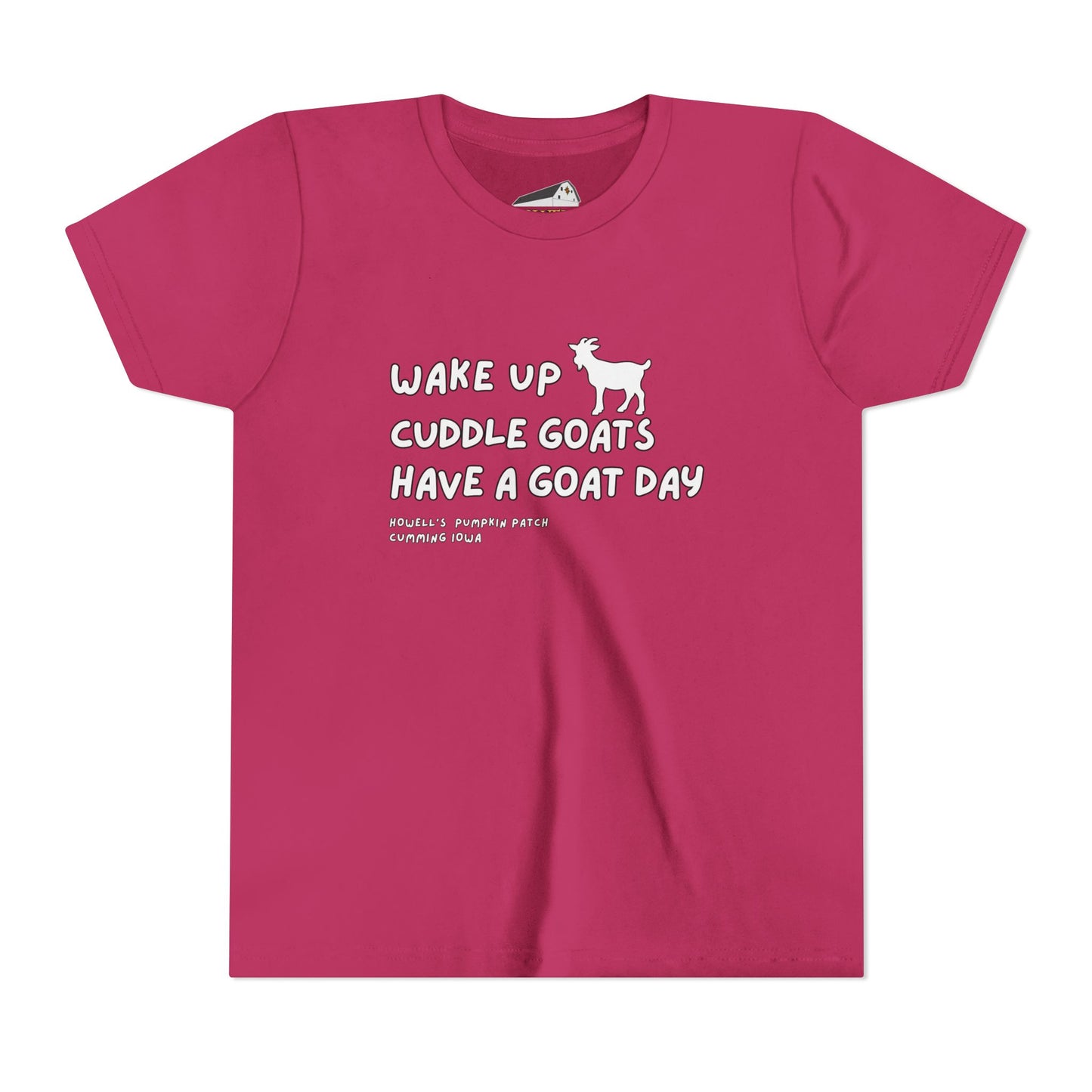 Youth Tee - "Wake Up Cuddle Goats Have a Goat Day" Cute Goat Graphic Shirt