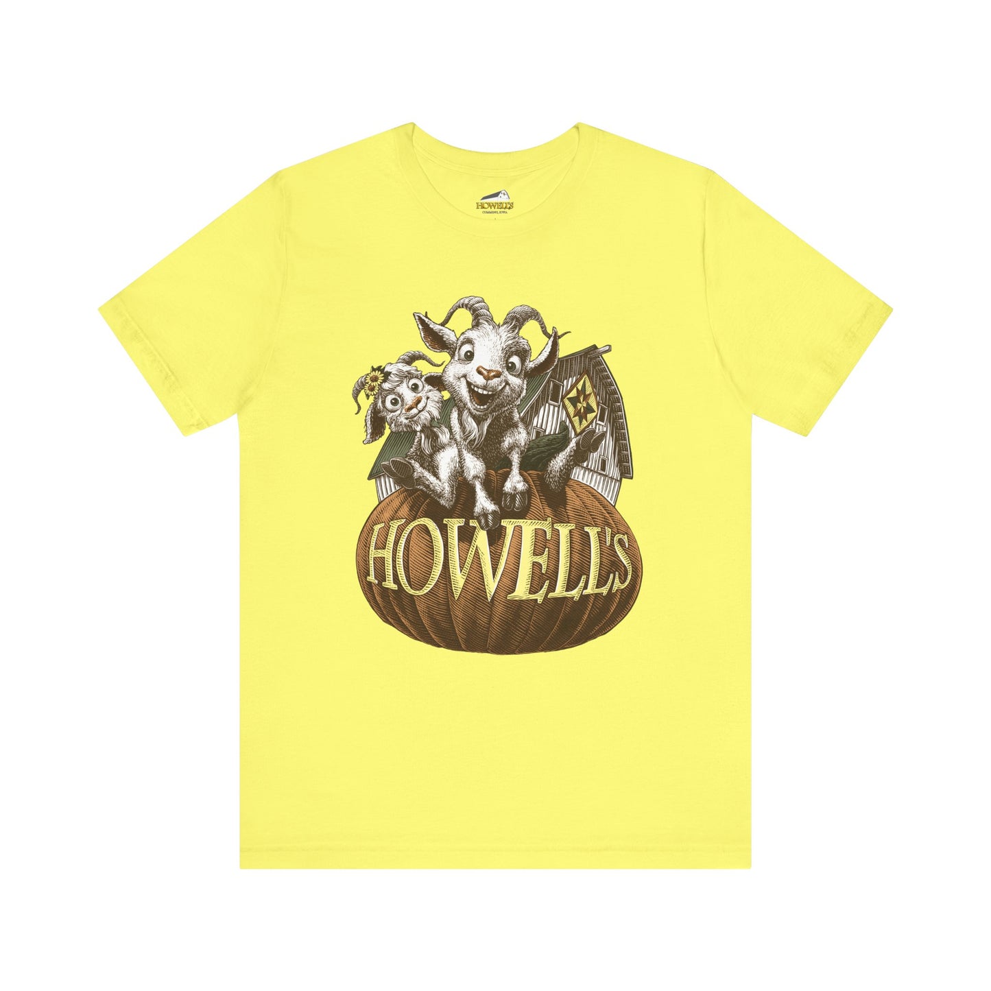 Howell's Goat Pumpkin Unisex Tee, Bella Canva