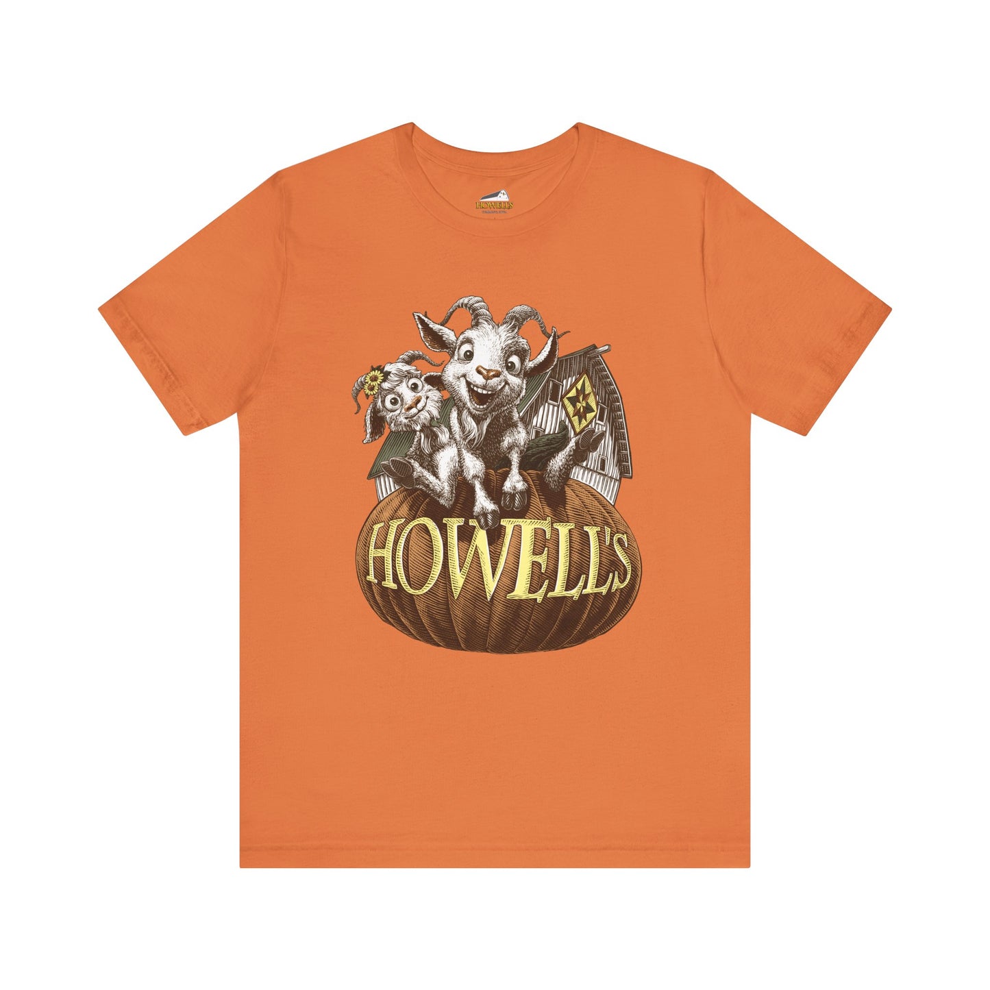 Howell's Goat Pumpkin Unisex Tee, Bella Canva